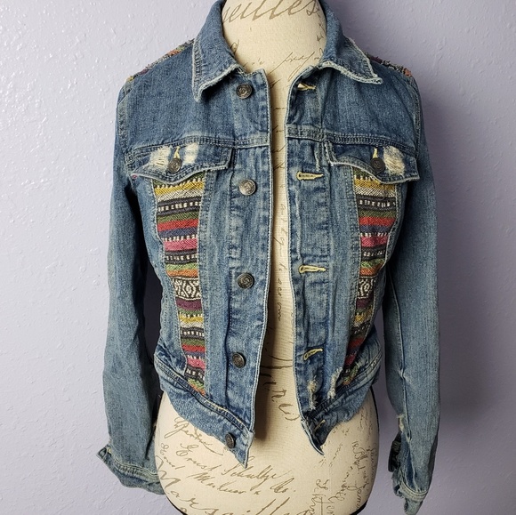 poncho jean jacket
